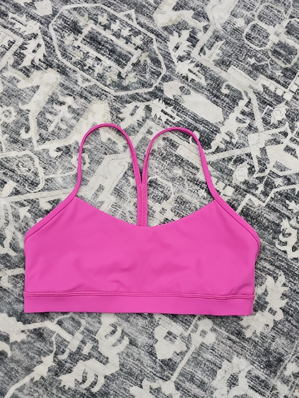 NWOT lululemon athletica Bright Pink Strappy Sports Bra Size 12